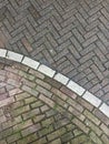Bricks pattern cobblestone street background Royalty Free Stock Photo