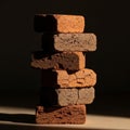 Bricks are positioned slightly askew adding a dynamic visual Royalty Free Stock Photo