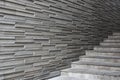 Bricks slate wall texture, with concrete cement stair steps