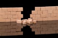 Bricks wall broken Royalty Free Stock Photo