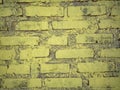The brickswall with light yellow paint Royalty Free Stock Photo