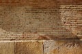 Brickwall bricks wall in Valencia Spain