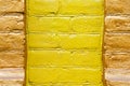 Brickwall dyed yellow color