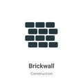 Brickwall vector icon on white background. Flat vector brickwall icon symbol sign from modern construction collection for mobile Royalty Free Stock Photo