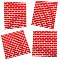 Brickwalls in different perspectives Royalty Free Stock Photo