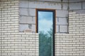 Brickwork of exterior wall cladding with facade bricks Royalty Free Stock Photo
