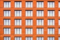 Brickwork facade of a residential building in the loft style. Royalty Free Stock Photo