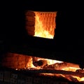 Brickwork, firewood, burning, exhaust fumes