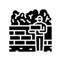 brickwork services glyph icon vector illustration Royalty Free Stock Photo