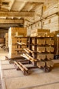 Brickworks. Production workshop inside. Manufacturing facility Royalty Free Stock Photo