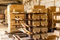 Brickworks. Production workshop inside. Royalty Free Stock Photo