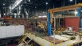 Brickyard facility with automatized machinery