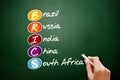 BRICS acronym, business concept background