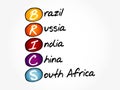 BRICS acronym, business concept background