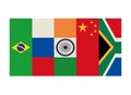 brics association members flags Royalty Free Stock Photo