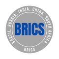 BRICS Brazil, Russia, India, China and South Africa symbol icon