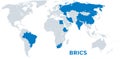 BRICS, BRICS plus, all nine member states as of 2024, political map