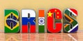 BRICS summit concept in interior, 3D rendering