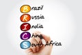 BRICS trade union acronym, business concept