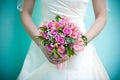 Bridal bouquet in the the bride's hands