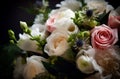 Bridal bouquet closeup elegant. Generate Ai