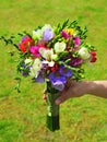 Bridal bouquet of freesia flowers