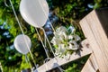 Bridal bouquet and glass of champagne Royalty Free Stock Photo