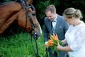 Bridal bouquet for the horse Royalty Free Stock Photo