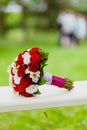 Bridal Bouquet Red and White Roses Royalty Free Stock Photo