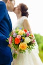 Bridal Bouquet Red and White Roses