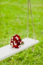 Bridal Bouquet Red and White Roses Royalty Free Stock Photo