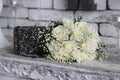 Bridal bouquet on a table