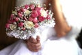 Bridal bouquet of various flowers