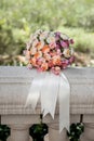 Bridal bouquet on Wedding day at natural light, flowers for spesial occasion