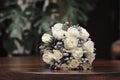 Bridal bouquet of white roses