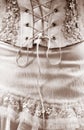 Bridal corset over white Royalty Free Stock Photo