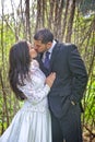 Bridal Couple Kissing