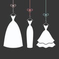 Bridal dress on a hanger Royalty Free Stock Photo