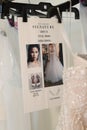 Bridal dresses backstage before the Justin Alexander Spring 2019 Bridal Fashion show