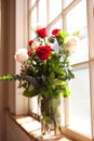 Bridal flowers in church