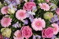 Bridal flowers in pink and lilaq Royalty Free Stock Photo