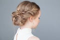 Bridal or Prom Hairstyle. Girl. Back Royalty Free Stock Photo