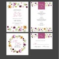 Bridal Shower Card Invitation with watercolor flowers