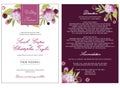 Bridal Shower Card Invitation with watercolor flowers