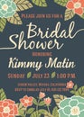 Bridal Shower Invitation Card Template Royalty Free Stock Photo