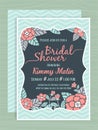 Bridal Shower Invitation Card Template Royalty Free Stock Photo