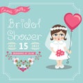 Bridal Shower invitation.European baby bride,