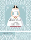 Bridal shower invitations.Bride,Winter wedding Royalty Free Stock Photo