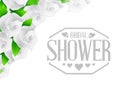 Bridal shower roses sign illustration design