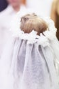 Bridal veil on bride hair in wedding with beautiful hair style